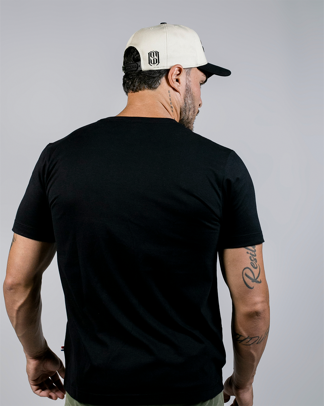 Boné Aba Curva Snapback Mr. Shelby MS-3 Bege e Preto