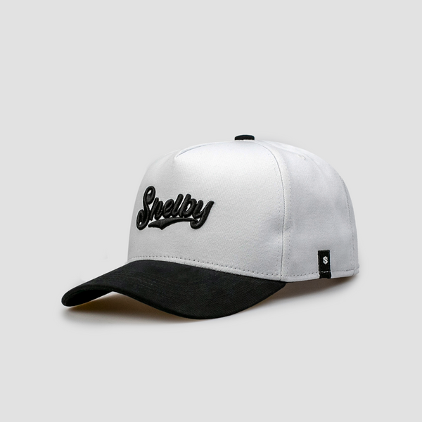 Boné Aba Curva Snapback Mr. Shelby MS-3 Branco e Preto