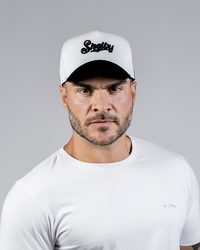 Boné Aba Curva Snapback Mr. Shelby MS-3 Branco e Preto