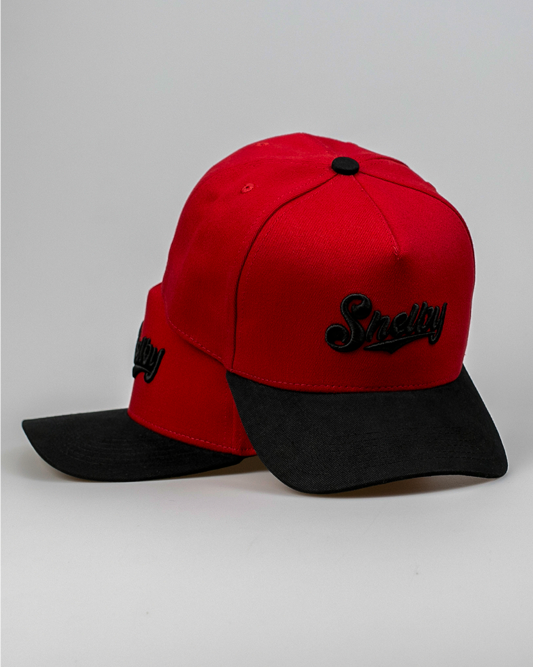 Boné Aba Curva Snapback Mr. Shelby MS-3 Vermelho e Preto