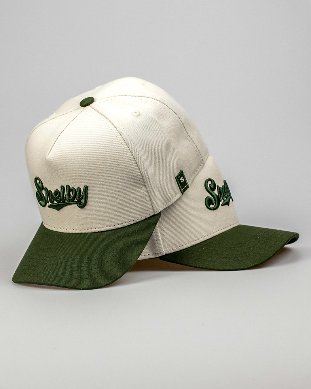 Boné Aba Curva Snapback Mr. Shelby MS-3 Off White  e Verde