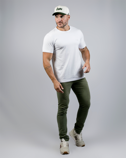 Boné Aba Curva Snapback Mr. Shelby MS-3 Off White  e Verde