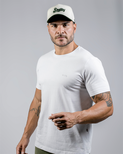 Boné Aba Curva Snapback Mr. Shelby MS-3 Off White  e Verde