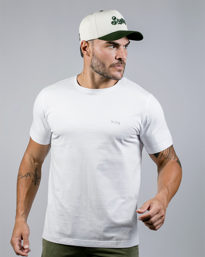 Boné Aba Curva Snapback Mr. Shelby MS-3 Off White  e Verde