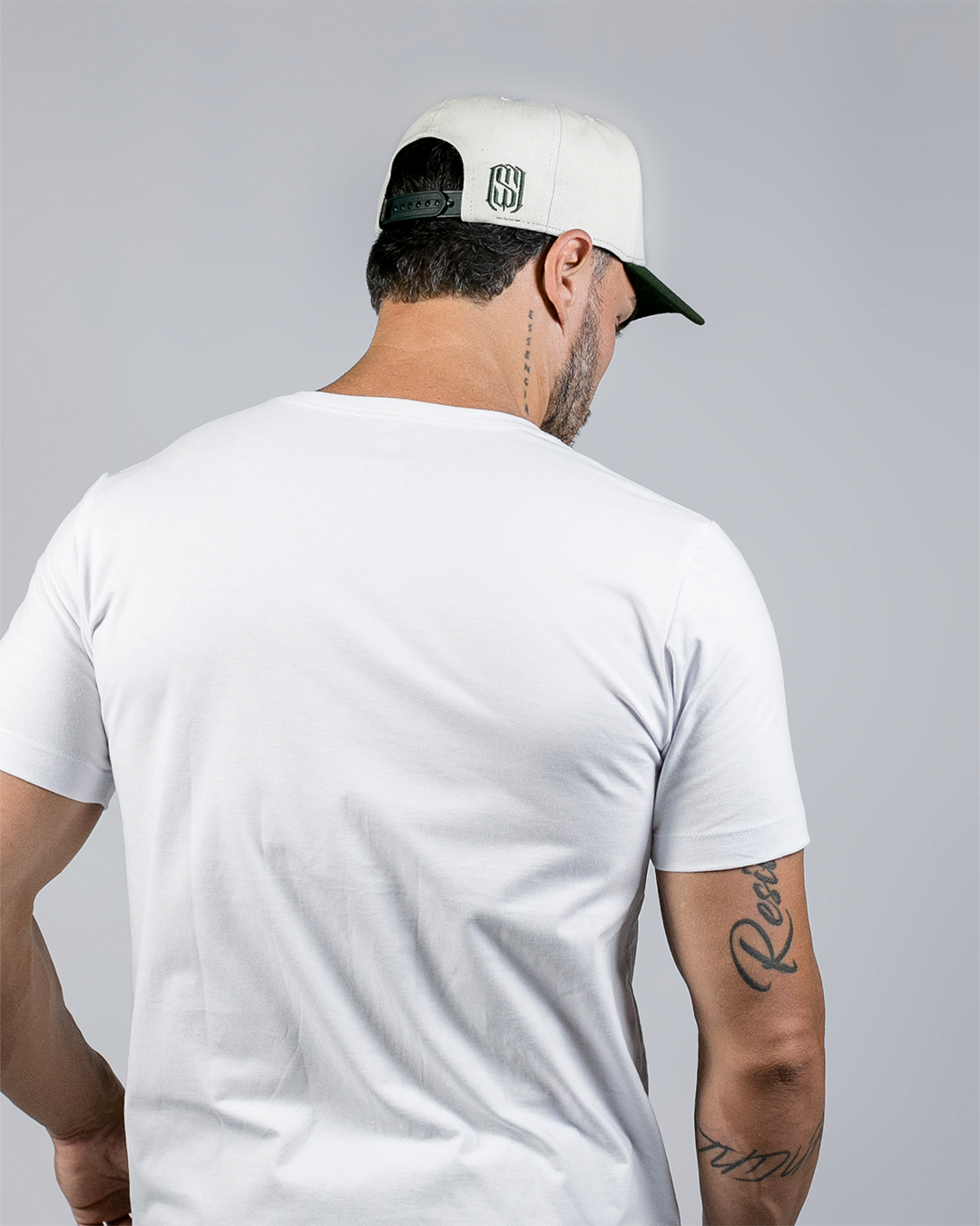 Boné Aba Curva Snapback Mr. Shelby MS-3 Off White  e Verde