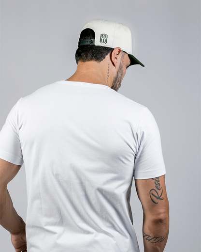 Boné Aba Curva Snapback Mr. Shelby MS-3 Off White  e Verde
