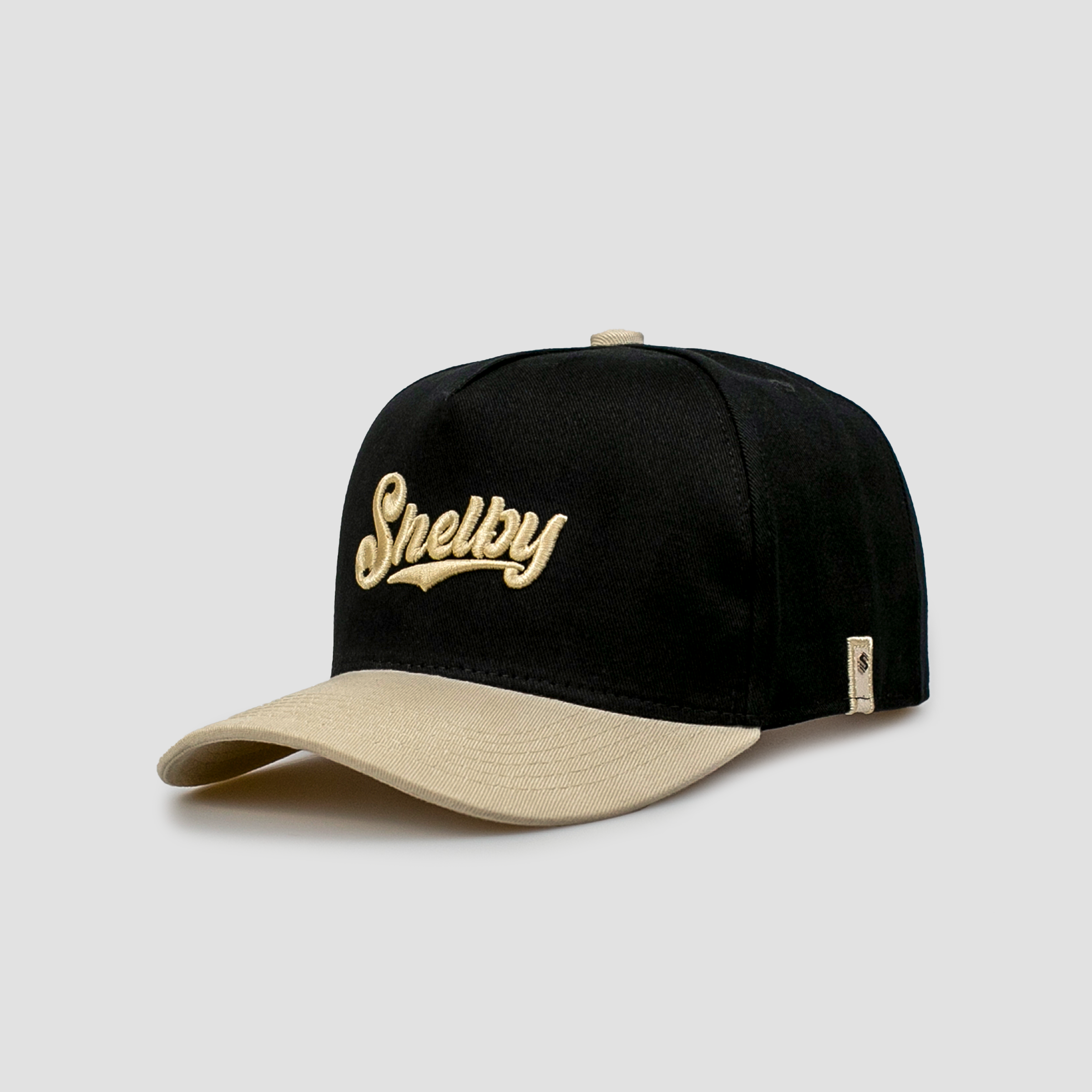 Boné Aba Curva Snapback Mr. Shelby MS-3 Preto e Bege
