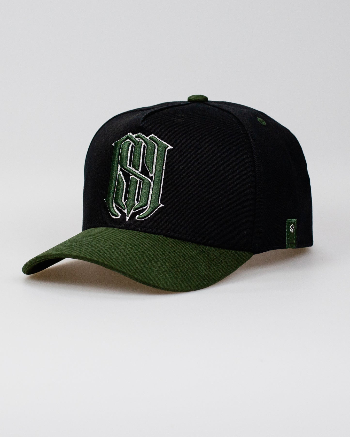 Boné Aba Curva Snapback Mr. Shelby MS-1 Preto e Verde