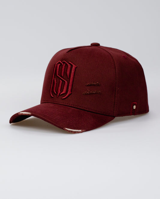 Boné Aba Curva Snapback Mr. Shelby MS-1 Destroyed Details Vinho