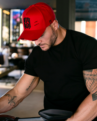 Boné Aba Curva Snapback Mr. Shelby MS-1 Destroyed Vermelho