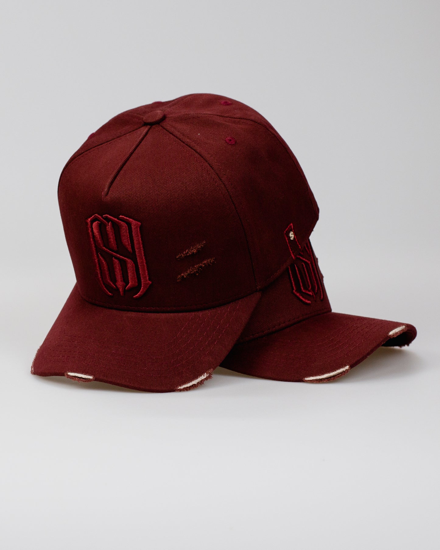 Boné Aba Curva Snapback Mr. Shelby MS-1 Destroyed Details Vinho