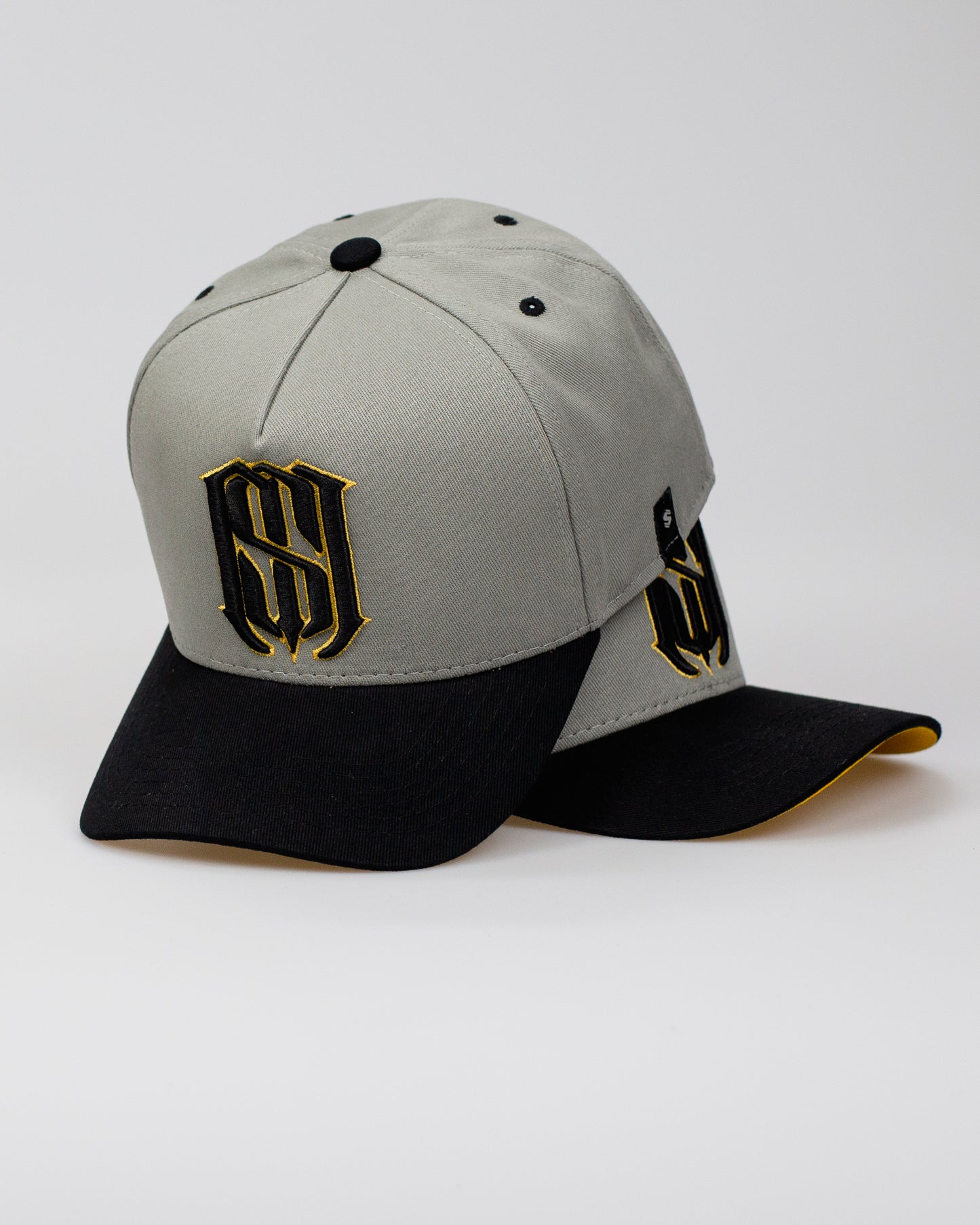 Boné Aba Curva Snapback Mr. Shelby MS-1 Cinza e Preto