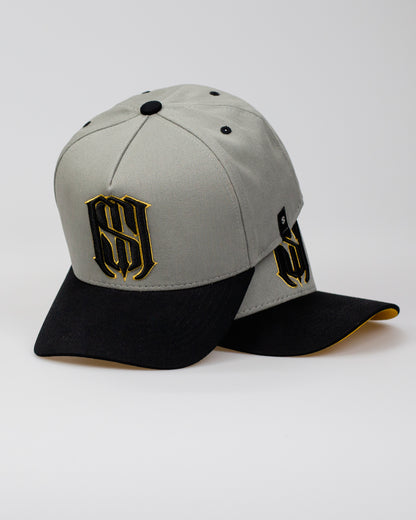 Boné Aba Curva Snapback Mr. Shelby MS-1 Cinza e Preto