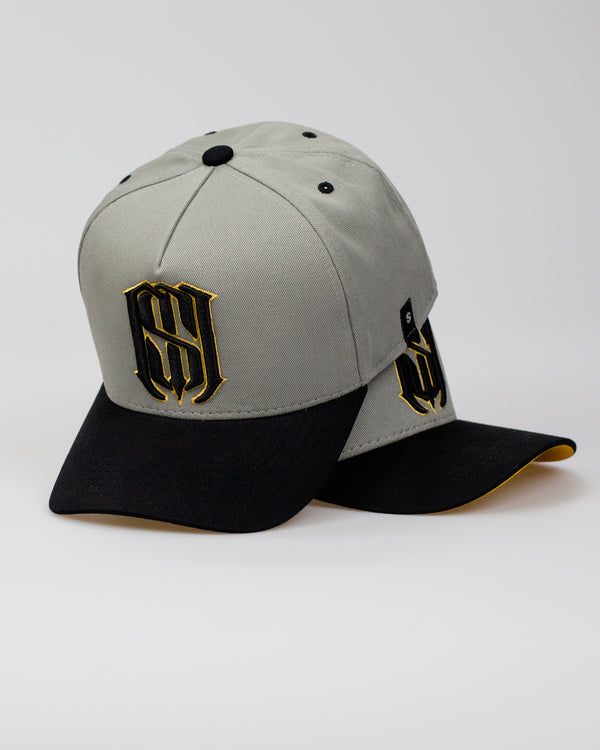 Boné Aba Curva Snapback Mr. Shelby MS-1 Cinza e Preto
