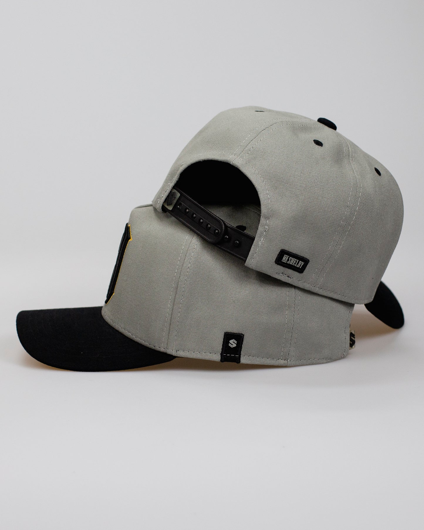 Boné Aba Curva Snapback Mr. Shelby MS-1 Cinza e Preto