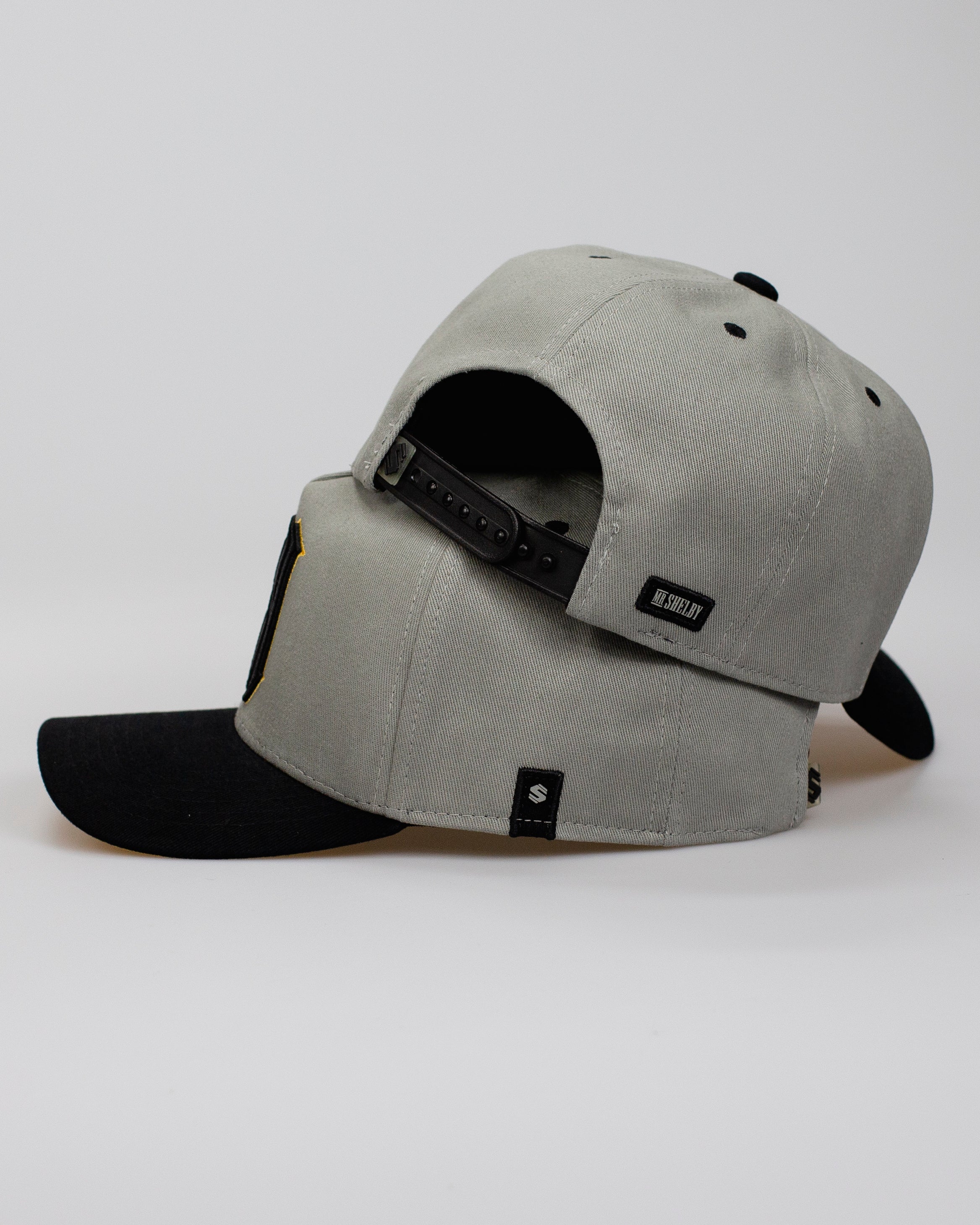 Boné Aba Curva Snapback Mr. Shelby MS-1 Cinza e Preto