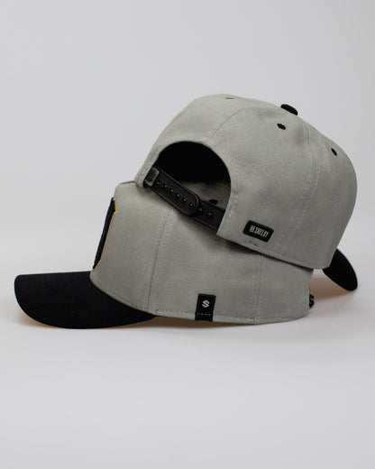 Boné Aba Curva Snapback Mr. Shelby MS-1 Cinza e Preto