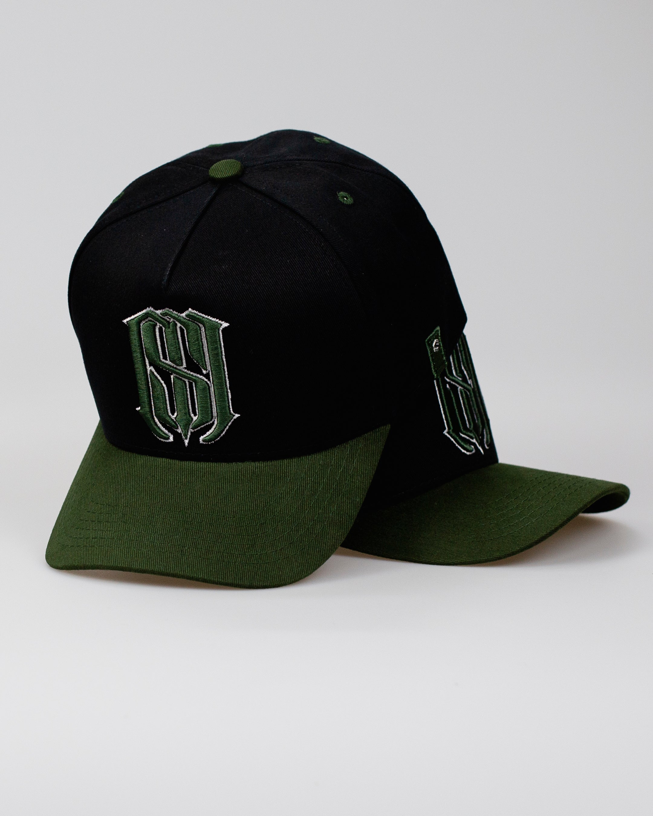 Boné Aba Curva Snapback Mr. Shelby MS-1 Preto e Verde