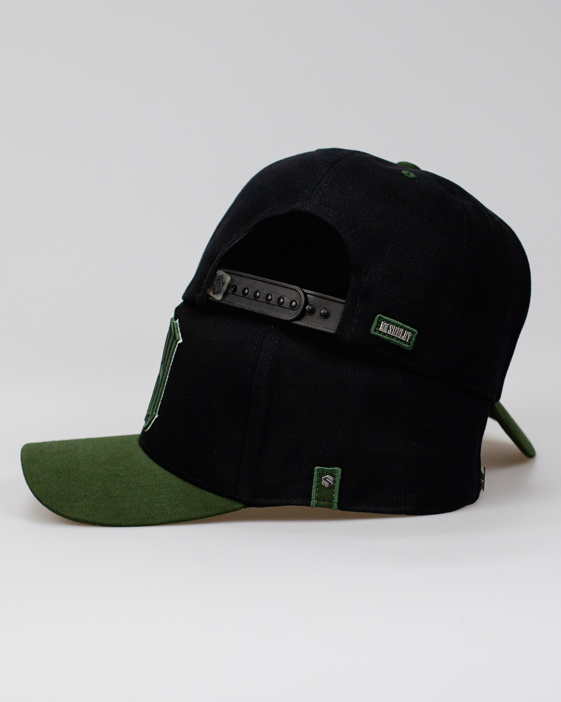 Boné Aba Curva Snapback Mr. Shelby MS-1 Preto e Verde