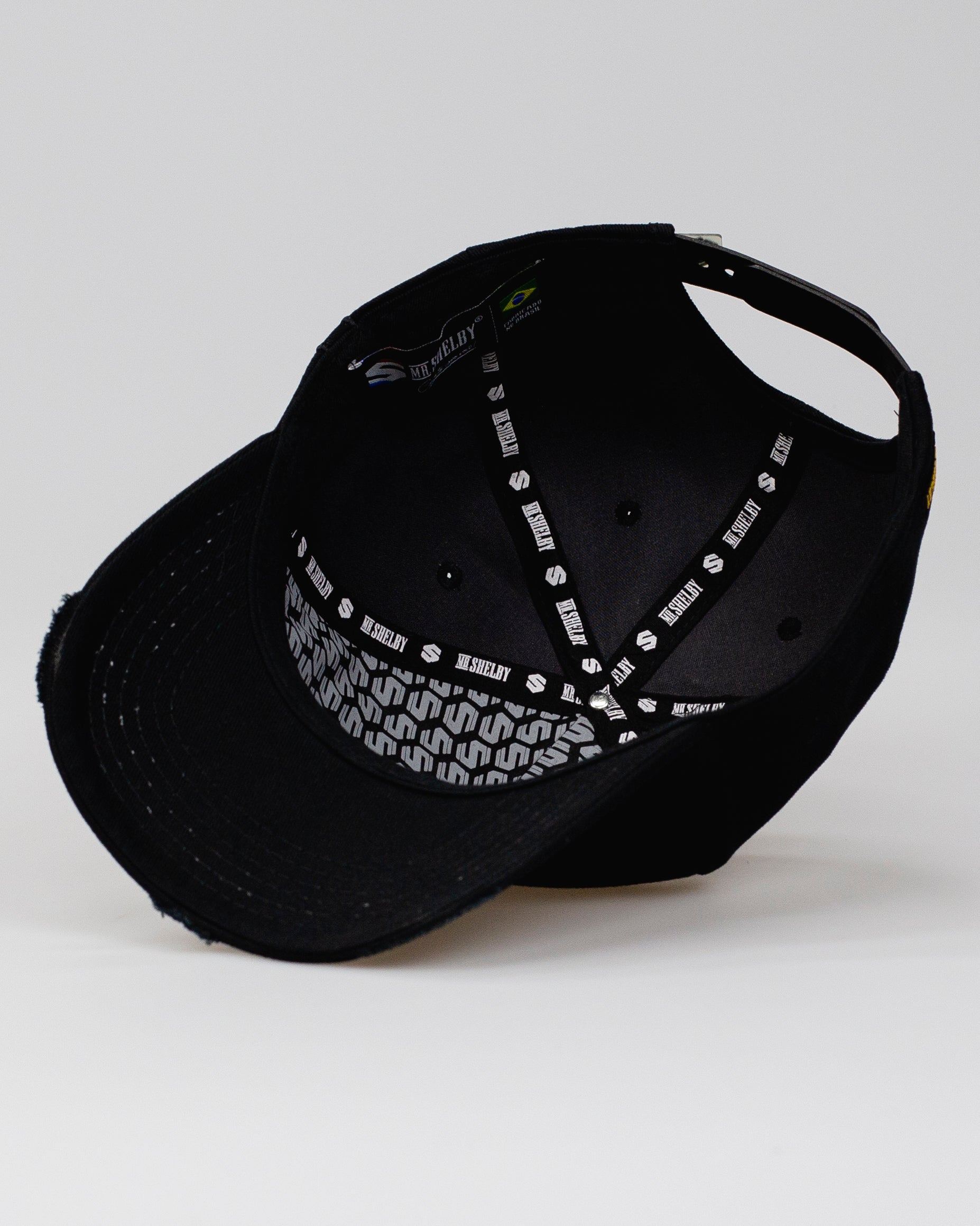 Boné Aba Curva Snapback Mr. Shelby MS-1 Preto e Branco