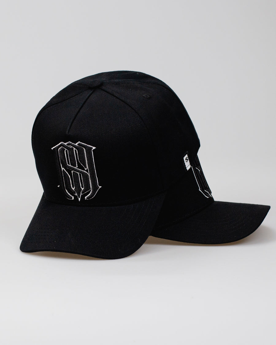 Boné Aba Curva Snapback Mr. Shelby MS-1 Preto e Branco