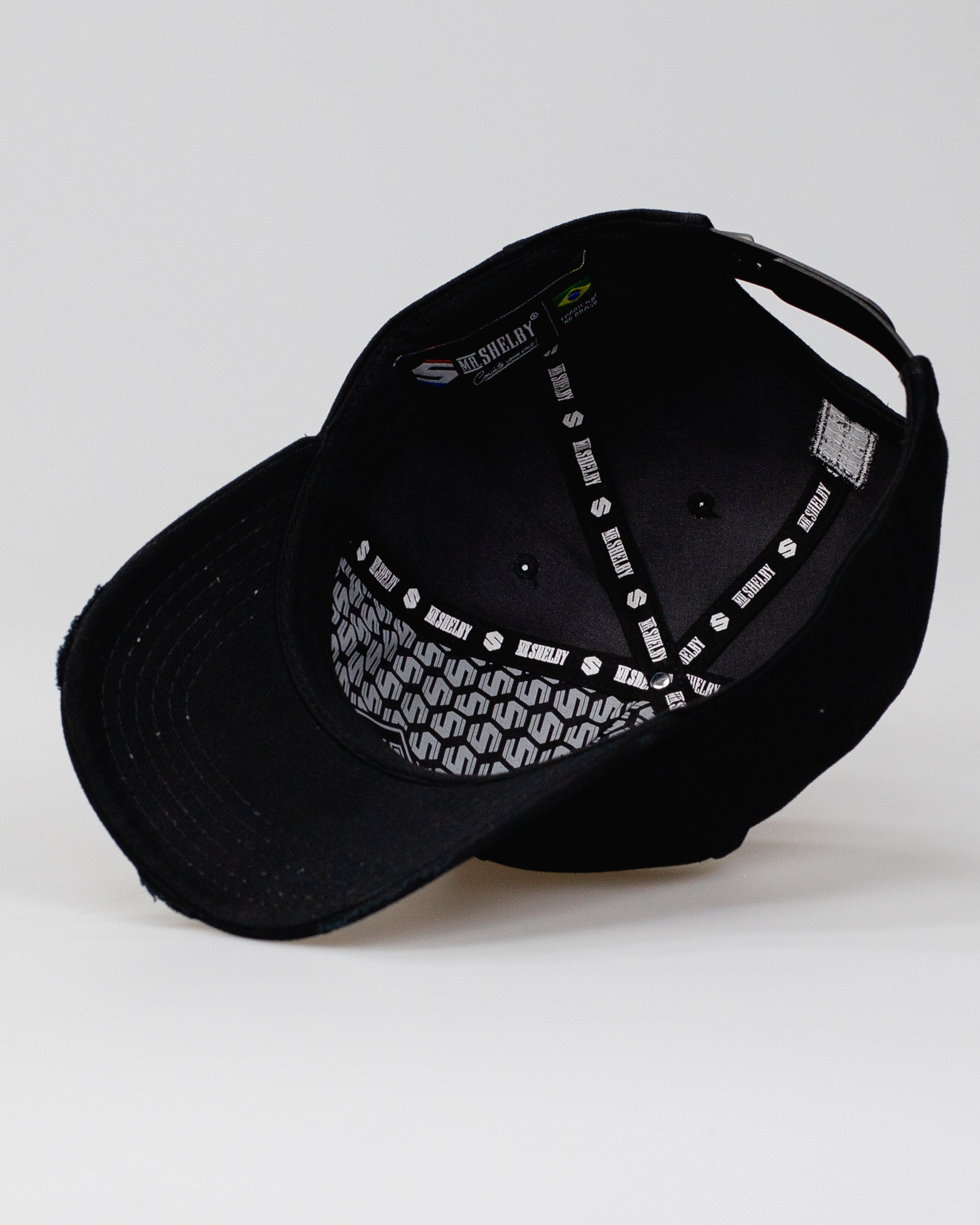 Boné Aba Curva Snapback Mr. Shelby Destroyed All Black