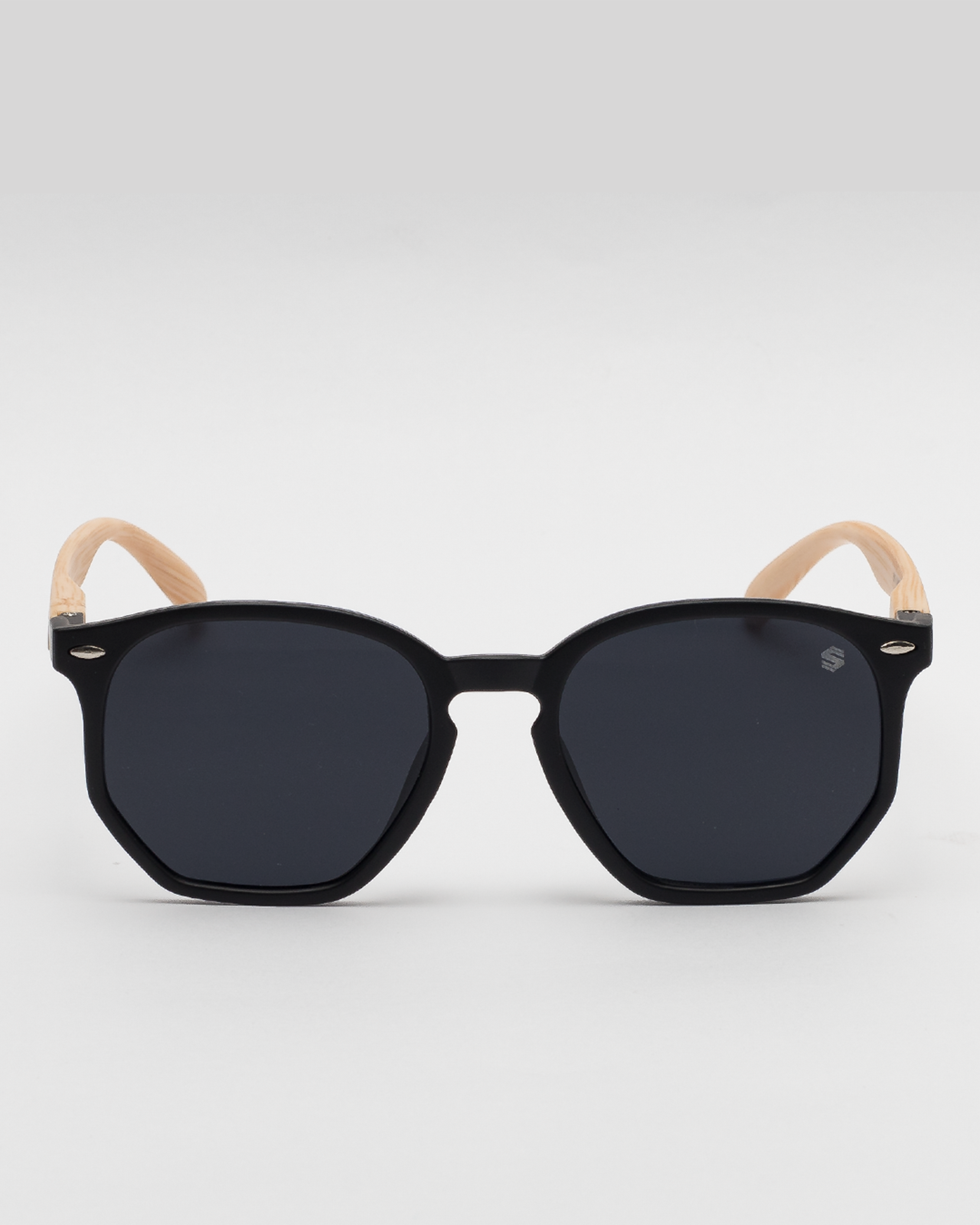 Óculos de Sol Mr. Shelby Nolan Preto Haste Madeira