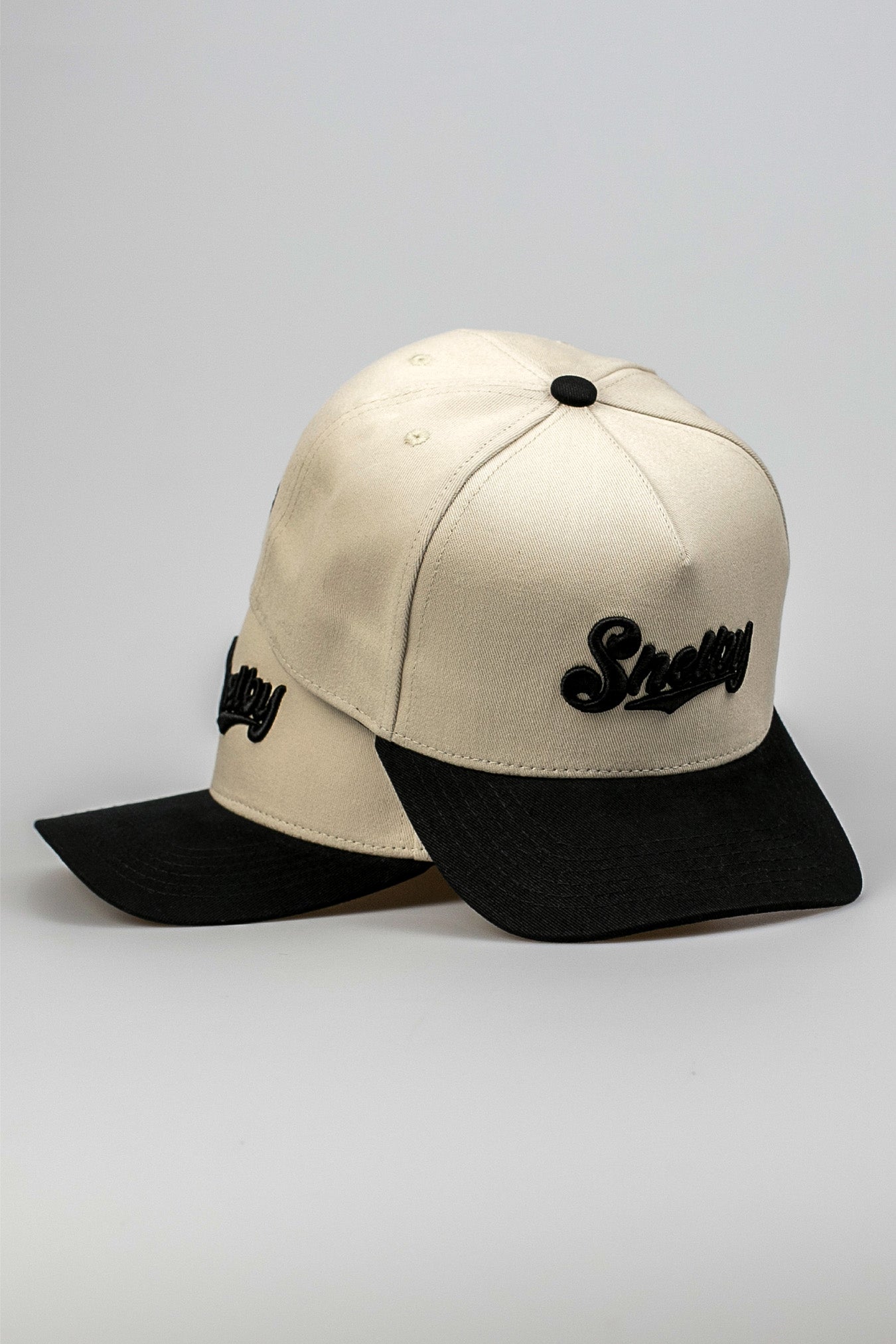 Boné Aba Curva Snapback Mr. Shelby MS-3 Bege e Preto