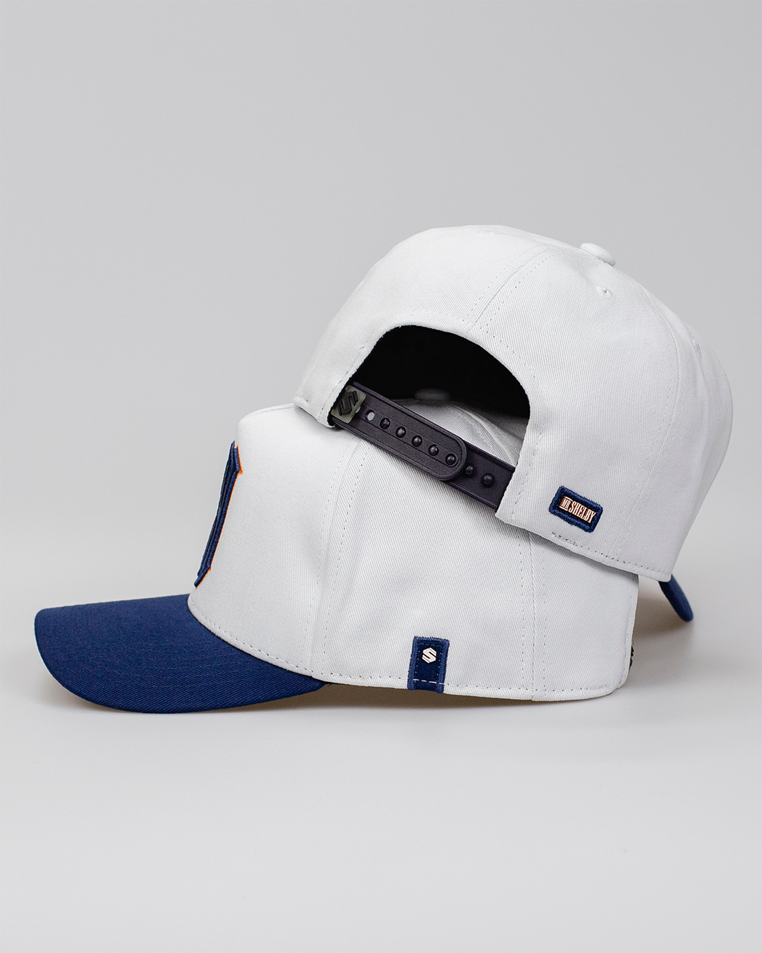 Boné Aba Curva Snapback Mr. Shelby MS-1 Branco e Azul